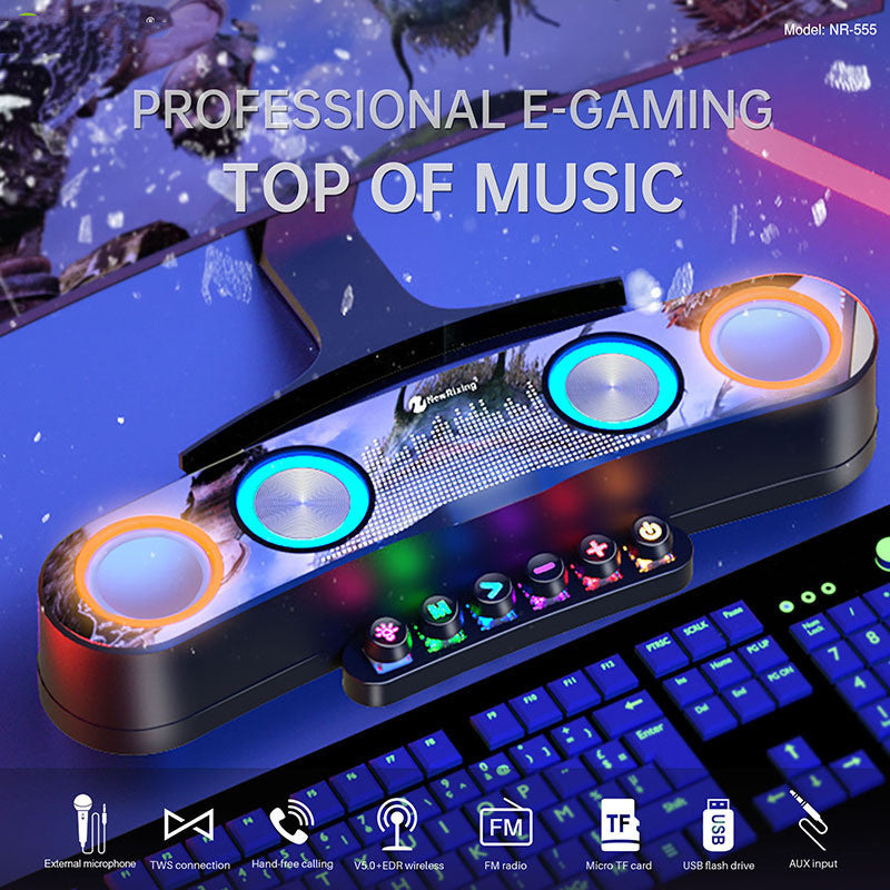 RGB LED Bluetooth Desktop Speaker — 10W Stereo for Your Setup
