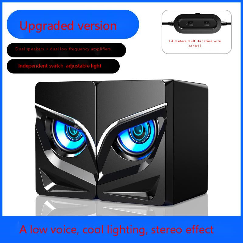 LED Gaming Desktop Speakers – Enhanced Bass & Stereo Sound