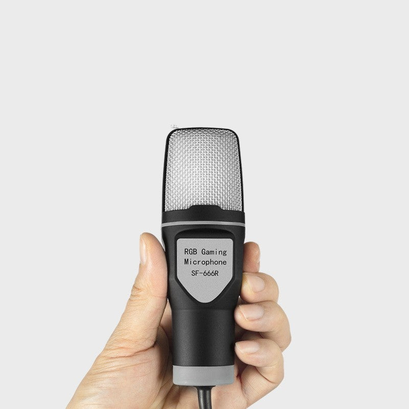 RGB Lighted Desktop Gaming Microphone with Noise Reduction
