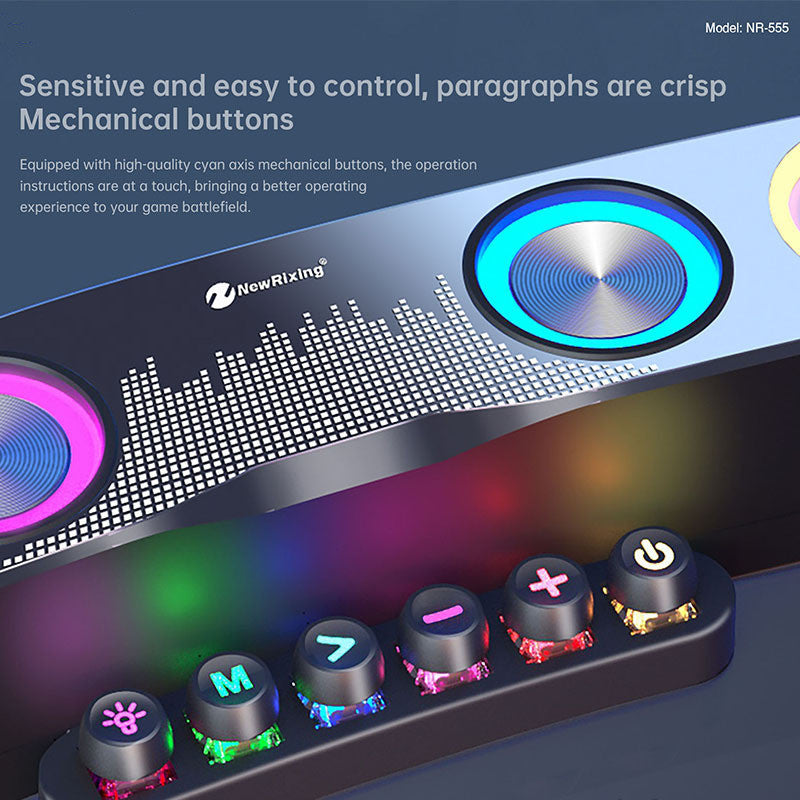 RGB LED Bluetooth Desktop Speaker — 10W Stereo for Your Setup