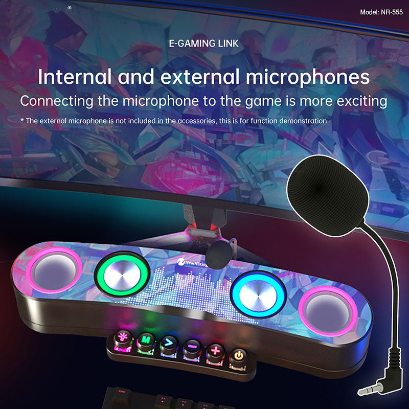RGB LED Bluetooth Desktop Speaker — 10W Stereo for Your Setup
